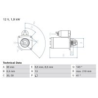 BOSCH 0 986 025 040 Starter