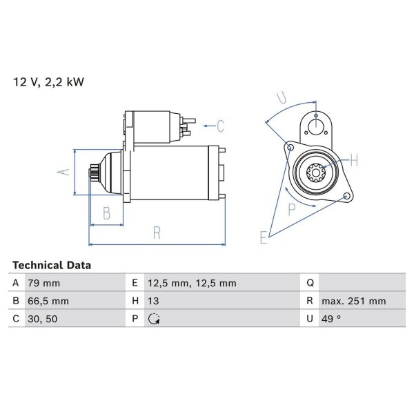 BOSCH 0 986 026 340 Starter