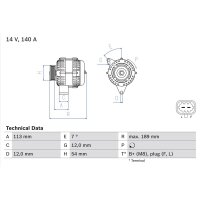 BOSCH 0 986 083 820 Generator