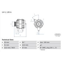 BOSCH 0 986 083 830 Generator