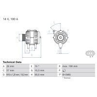 BOSCH 0 986 084 480 Generator