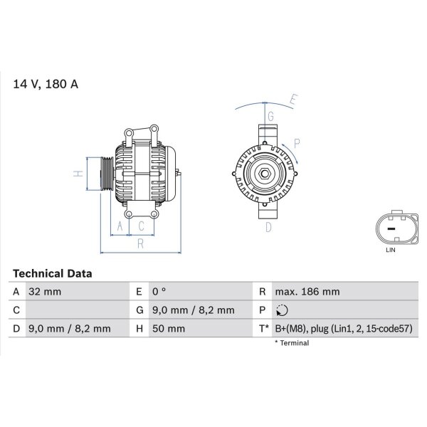 BOSCH 0 986 084 590 Generator