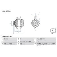 BOSCH 0 986 084 590 Generator