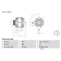 BOSCH 0 986 084 690 Generator
