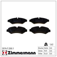 ZIMMERMANN 20747.200.1 Bremsbelagsatz, Scheibenbremse
