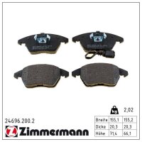 ZIMMERMANN 24696.200.2 Bremsbelagsatz, Scheibenbremse