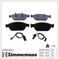 ZIMMERMANN 25158.900.2 Bremsbelagsatz, Scheibenbremse
