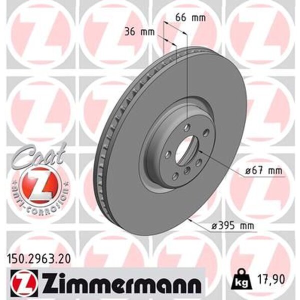 ZIMMERMANN 150.2963.20 Bremsscheibe