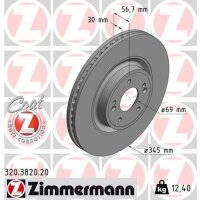 ZIMMERMANN 320.3820.20 Bremsscheibe