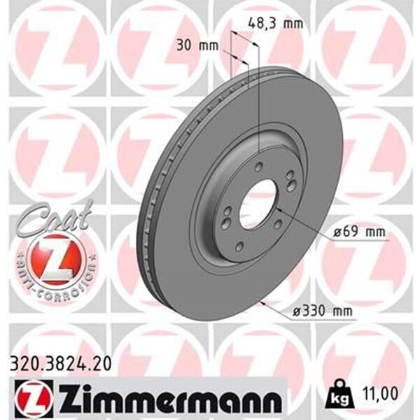 ZIMMERMANN 320.3824.20 Bremsscheibe