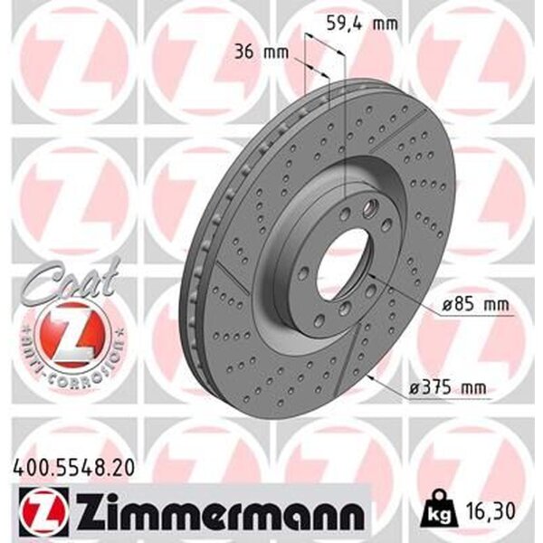 ZIMMERMANN 400.5548.20 Bremsscheibe