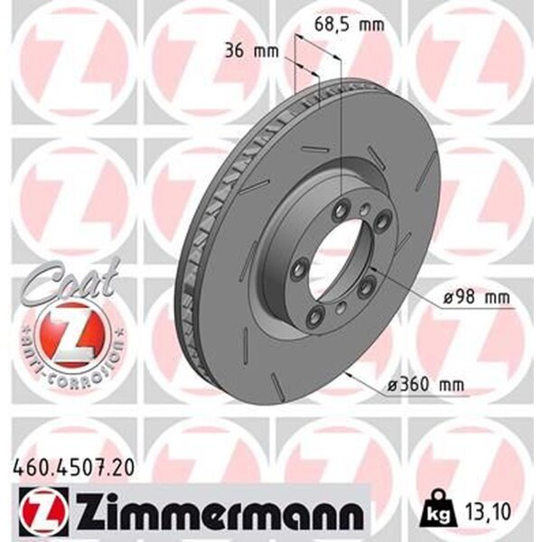 ZIMMERMANN 460.4507.20 Bremsscheibe