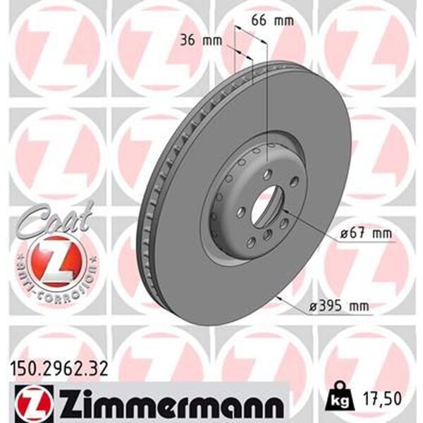 ZIMMERMANN 150.2962.32 Bremsscheibe