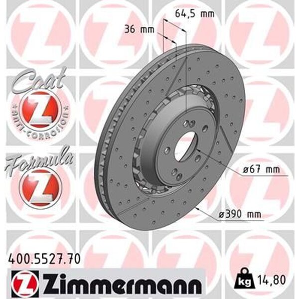 ZIMMERMANN 400.5527.70 Bremsscheibe