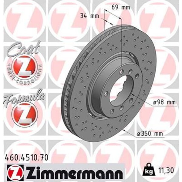 ZIMMERMANN 460.4510.70 Bremsscheibe