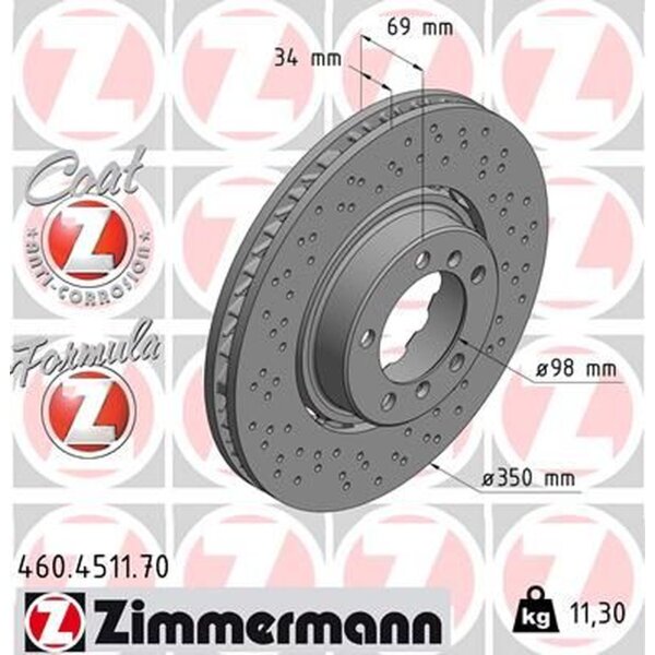 ZIMMERMANN 460.4511.70 Bremsscheibe