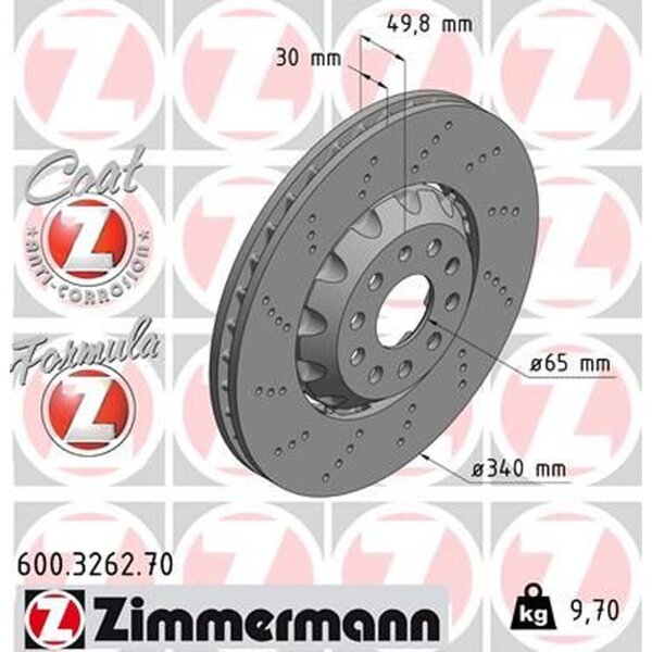 ZIMMERMANN 600.3262.70 Bremsscheibe