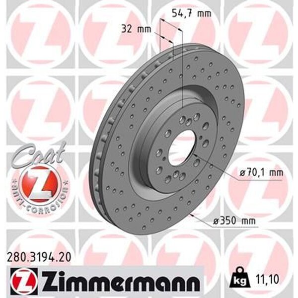 ZIMMERMANN 280.3194.20 Bremsscheibe