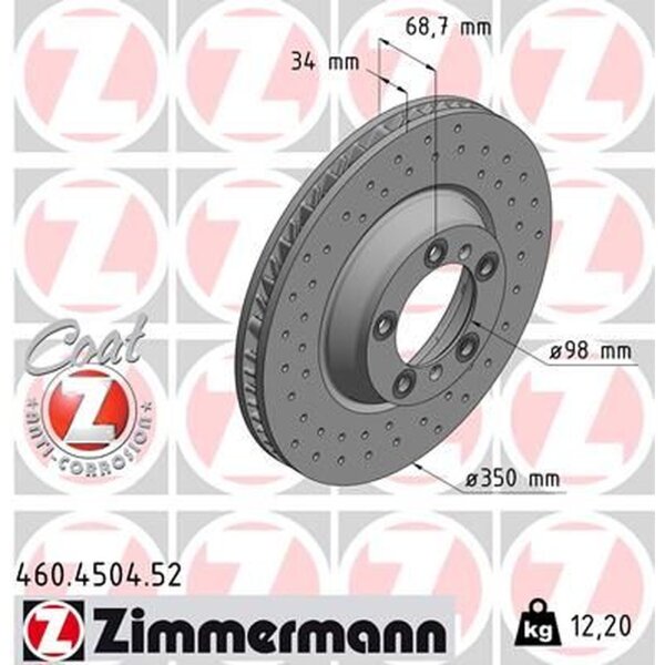 ZIMMERMANN 460.4504.52 Bremsscheibe
