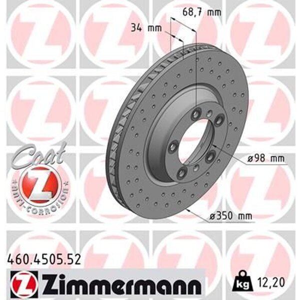 ZIMMERMANN 460.4505.52 Bremsscheibe