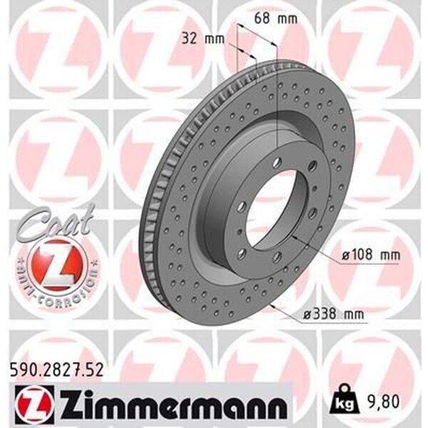 ZIMMERMANN 590.2827.52 Bremsscheibe