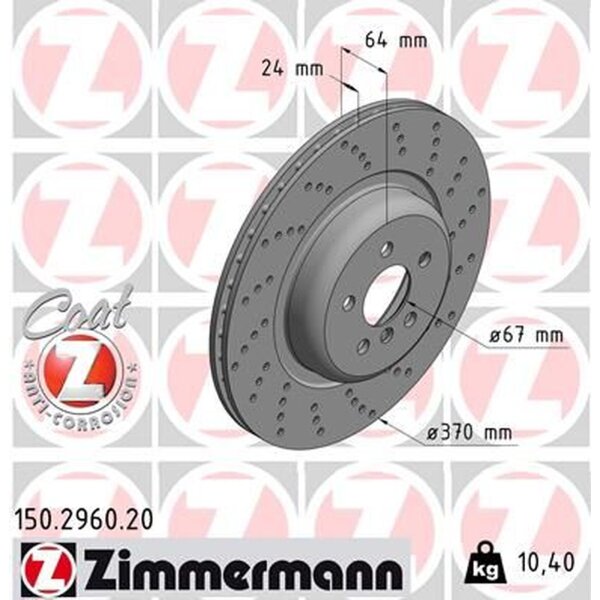ZIMMERMANN 150.2960.20 Bremsscheibe