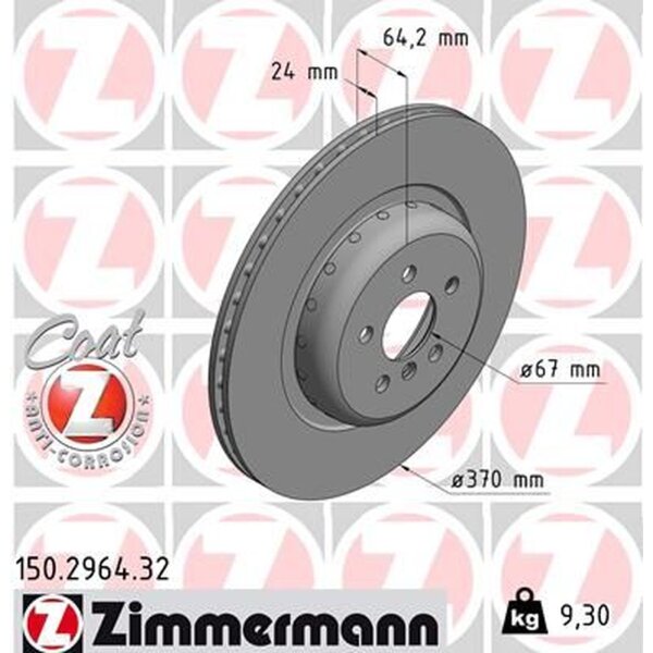 ZIMMERMANN 150.2964.32 Bremsscheibe