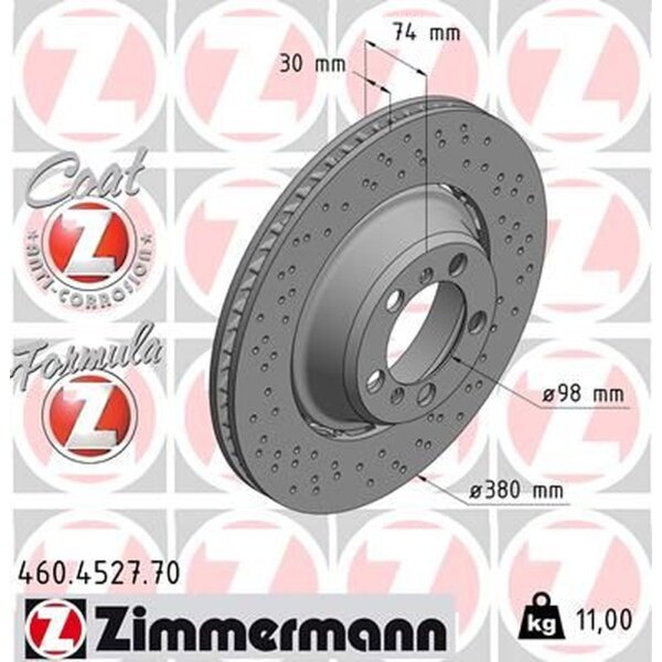 ZIMMERMANN 460.4527.70 Bremsscheibe