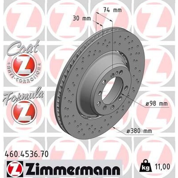 ZIMMERMANN 460.4536.70 Bremsscheibe