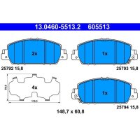 ATE 13.0460-5513.2 Bremsbelagsatz, Scheibenbremse