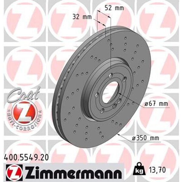 ZIMMERMANN 400.5549.20 Bremsscheibe