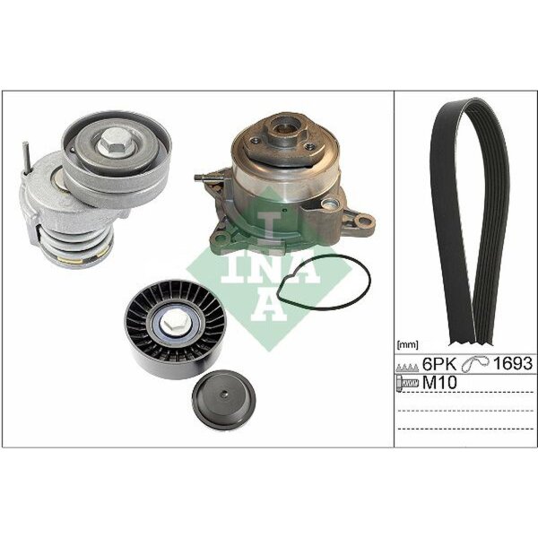Schaeffler INA 529 0534 30 Wasserpumpe + Keilrippenriemensatz