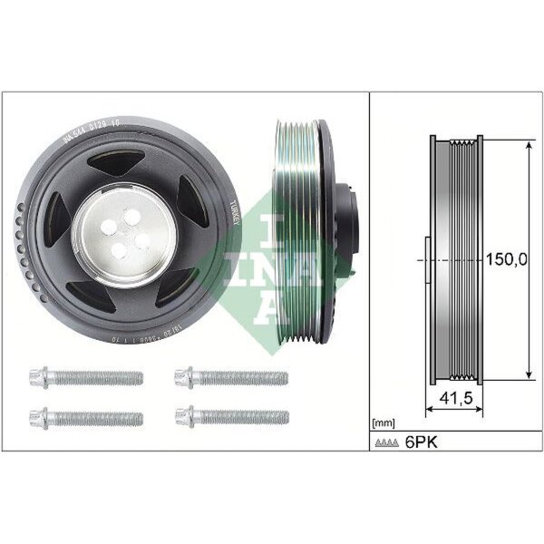 Schaeffler INA 544 0129 20 Riemenscheibe, Kurbelwelle