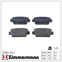 ZIMMERMANN 22994.145.1 Bremsbelagsatz, Scheibenbremse