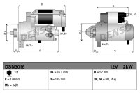 DENSO DSN3016 Starter