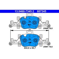 ATE 13.0460-7345.2 Bremsbelagsatz, Scheibenbremse