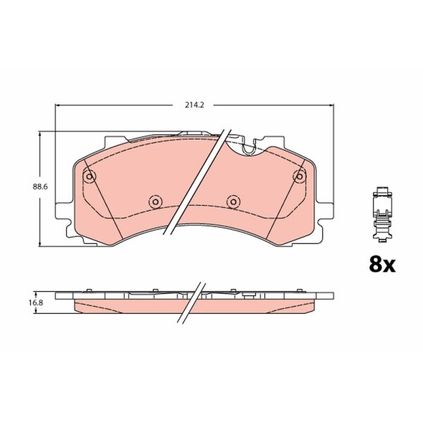 TRW GDB2235 Bremsbelagsatz, Scheibenbremse