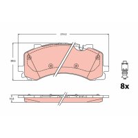 TRW GDB2235 Bremsbelagsatz, Scheibenbremse