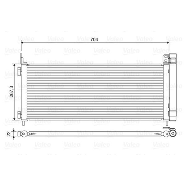 VALEO 822619 Kondensator, Klimaanlage