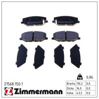 ZIMMERMANN 21568.150.1 Bremsbelagsatz, Scheibenbremse