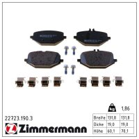 ZIMMERMANN 22723.190.3 Bremsbelagsatz, Scheibenbremse