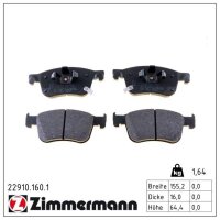 ZIMMERMANN 22910.160.1 Bremsbelagsatz, Scheibenbremse