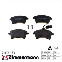 ZIMMERMANN 24693.175.2 Bremsbelagsatz, Scheibenbremse