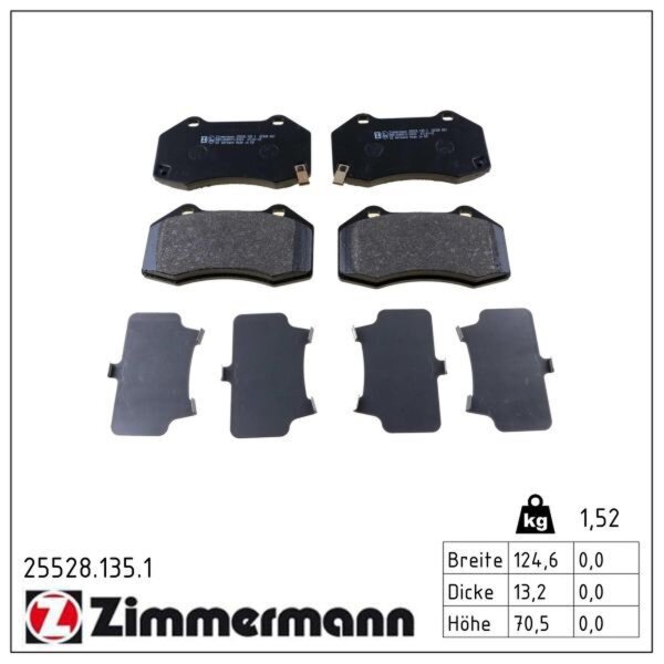 ZIMMERMANN 25528.135.1 Bremsbelagsatz, Scheibenbremse