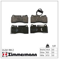 ZIMMERMANN 24261.180.2 Bremsbelagsatz, Scheibenbremse