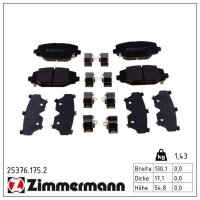 ZIMMERMANN 25376.175.2 Bremsbelagsatz, Scheibenbremse