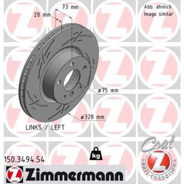 ZIMMERMANN 150.3494.54 Bremsscheibe