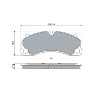 BOSCH 0 986 424 925 Bremsbelagsatz, Scheibenbremse