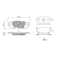 BOSCH 0 986 424 927 Bremsbelagsatz, Scheibenbremse