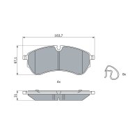 BOSCH 0 986 424 929 Bremsbelagsatz, Scheibenbremse